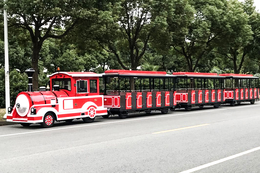 Trem de turismo elegante e sem trilhos de 24 lugares semifechado