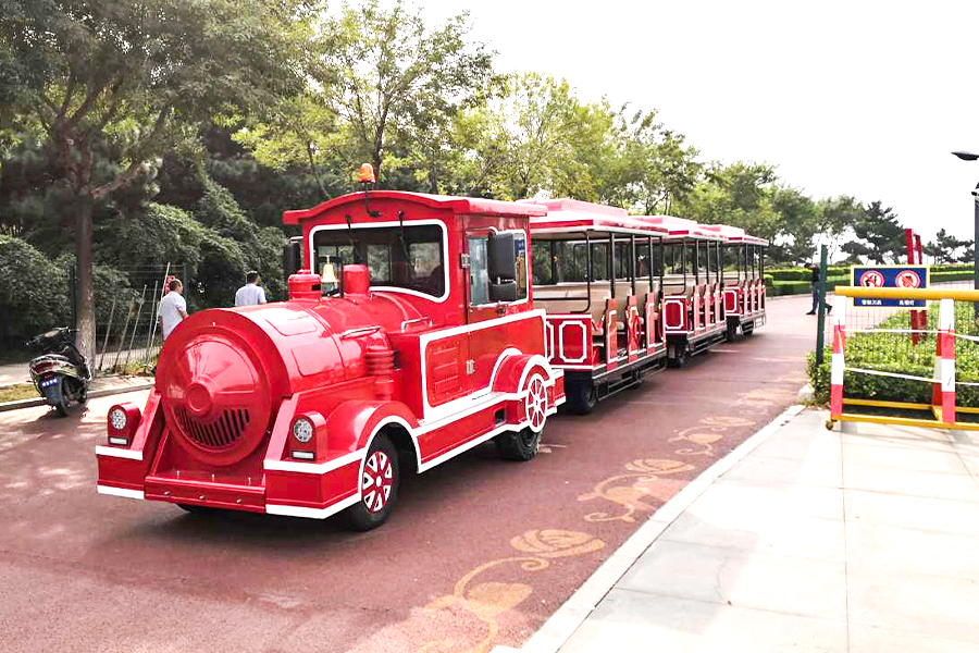 Carruagem aberta 20 elegante grande trem turístico sem trilhos