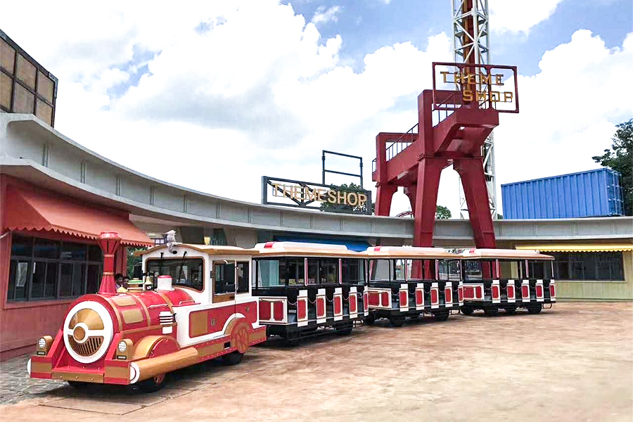 Carruagem aberta 20 elegante grande trem turístico sem trilhos