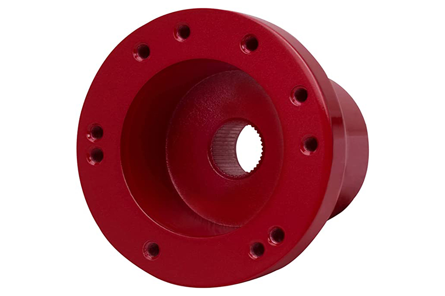 Volantes de carrinho de golfe e adaptador vermelho