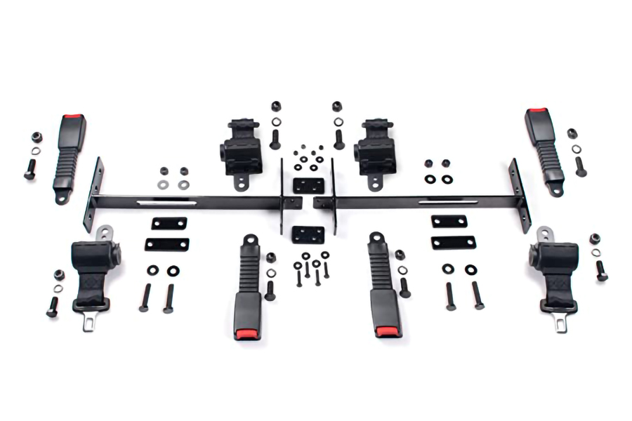 4 conjuntos de kit de cinto de segurança retrátil, com suportes de parafuso de aço inoxidável, para EZGO Yamaha Club Car