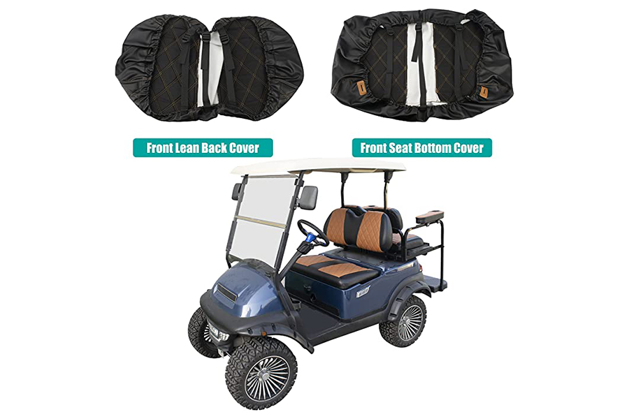 Capas para assento de carrinho de golfe Diamond Brown & Black