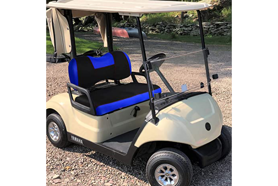 Capas para assento de carrinho de golfe Ytype azul e preto