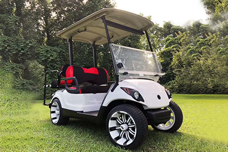 Capas para assento de carrinho de golfe Ytype vermelho e preto